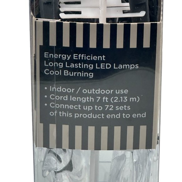 Halloween Purple Bats 20 Clear Ghosts 15 String Led Lights Set of 2 - Picture 8 of 13